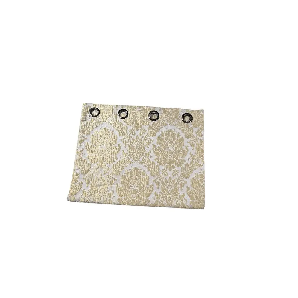 Single Matelasse Printed Curtain Drape Gold Champagne Grommet Top 1 Panel 82